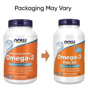 روغن ماهی Omega3 پشتیبانی قلبی عروقی 200 ژل نرم ماهی بسته بندی ممکن است متفاوت باشد