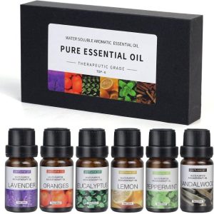 مجموعه اسانس، روغن خالص و طبیعی ممتاز، برای پخش کننده روغن، 6 عدد در 10 میلی لیتر