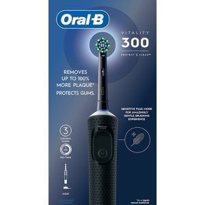 مسواک برقی شارژی Vitality 300 Protect 360 درجه عمیق تر، بسته 1 عددی – مشکی