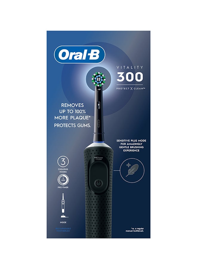 مسواک برقی شارژی Vitality 300 Protect 360 درجه عمیق تر، بسته 1 عددی – مشکی